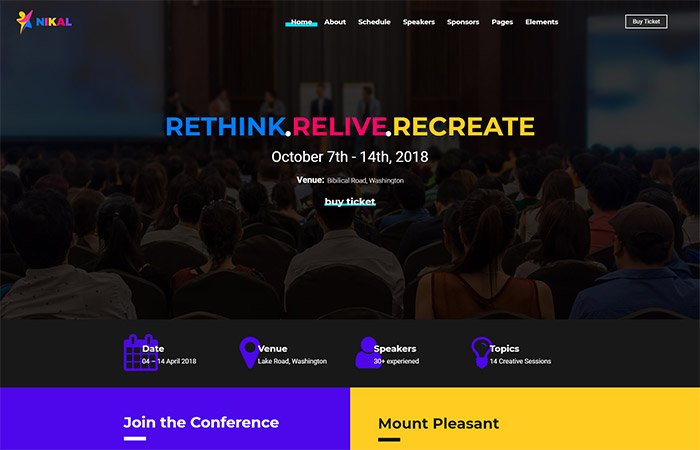 Nikal Event WordPress Theme