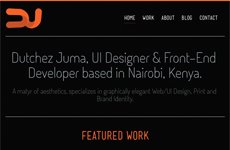 Dutchez Juma, UI Designer & Front-End Developer