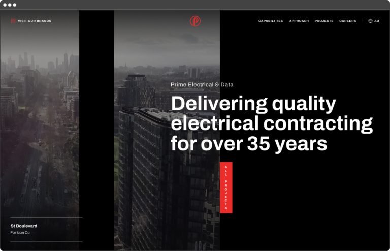 Prime Electrics Website Design